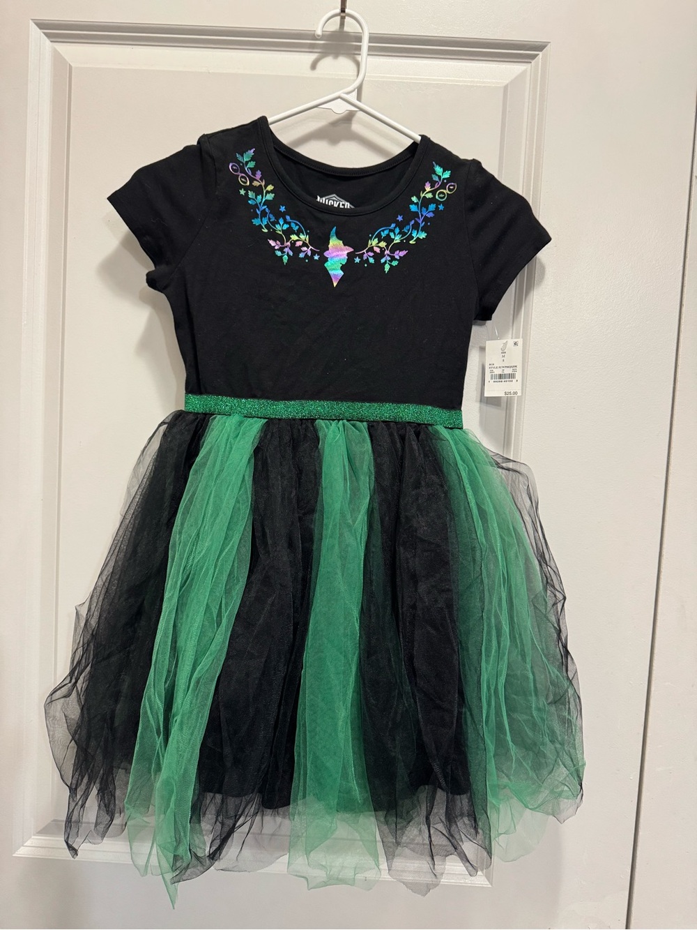 & Other Stories Black and Green Tulle Witch Dress for Kids